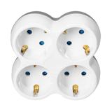 Rozgałęźnik 4x2P+Z (Schuko) biało-szary OR-AE-13240(GS) ORNO