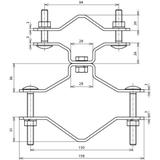 Element mocujący do rur wsporczych, stal nierdzewna NIRO