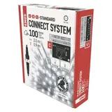 Oświetlenie łączone Standard - sople 100LED 2,5 m zimna biel + zimna biel miga IP44, timer