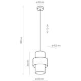 TK-Lighting lampa wisząca Calisto 1xE27 max 60W czarna/złota