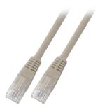 Patchcord RJ45 U/UTP kat. 5e PVC CCA szary 1m