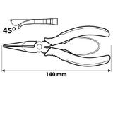 Szczypce precyzyjne wydłużone wygięte 140 mm