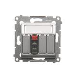 Simon 54 Gniazdo głośnikowe 1-krotne Przekrój przewodów dla wejścia i wyjścia 25 mm2 srebrny mat