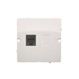 Simon Basic Gniazdo telefoniczne RJ12 Montaż gniazda na wkręty do puszki biały