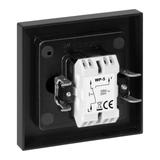 Łącznik podtynkowy schodowy z podświeleniem Malta, 10A, 250V, WP-5M/S, czarny mat FMS-102/P/B ORNO