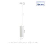 OPRAWA MADARA MINI II GU10 ZWIS BAZA 230V IP20 fi55*200mm BIAŁY kabel 1m