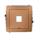 DECO Mechanizm gniazda multimedialnego pojedynczego bez modułu, bez pola opisowego (standard Keyston