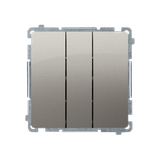 Simon Basic Łącznik potrójny z podświetleniem LED 10A szybkozłączka satynowy