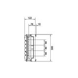 univers N Blok dla szyn zbiorczych poziomych 300x500mm UE22E4B HAGER