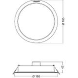 Oprawa DOWNLIGHT IP44 DN 165 13W 840 WT