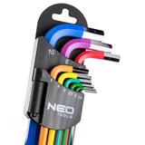 Klucze sześciokątne 1.5-10 mm, zestaw 9 szt.