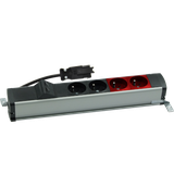 SIMON 480 TS48-120E220K0-40 Listwa standardowa 2 gn. typ E; 2 gn. UPS i płytka 2xRJ45 keystone; złąc