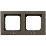 SONATA Ramka podwójna do łączników IP-44 - kolor czekoladowy metalik