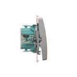 Simon Basic Przycisk światło 10A szybkozłączka srebrny mat