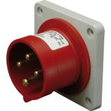 ERRO 3253 - 32A, 400V, 3P+N+PE,Wtyk odbiornikowy prosty ze zwrotnicą faz IP44