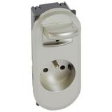 CELIANE - GNIAZDO ŁATWO OBSŁUGOWE 2P+Z 16A TYTANOWE, ZACISKI SPREŻYNOWE, Legrand