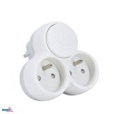 ROZGAŁĘŹNIK + 0  2xGN 16A TRÓJKĄTNY Z WYŁĄCZNIKIEM