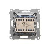 Simon 55 Przycisk zwierny poczwórny 10 AXm szybkozłączka Grafitowy mat