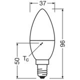 Żarówka LED x3 B37 Świeczka E14 4.9W = 40W 470lm 4000K Neutralna 180° BASE Osram