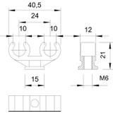 2962/2, UCHWYTY COKOLOWE 10+10 SZ.