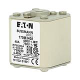 FUSE 40A 690V 1*BN/50 AR UC Wkładka szybka 40A AC 690V rozmiar 1 45x59x51 mm aR IEC 170M3408 EATON