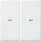 BERKER KNX e/s Q.x Klawisze z soczewką do modułu przycisku podwójnego biały aksamit 80960329 HAGER