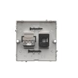 Simon Basic Gniazdo komputerowe RJ45 kat.5e + telefoniczne RJ11 . Montaż gniazda na wkręty do puszki satynowy BMF5T.02/29 KONTAKT