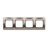Simon 54 Premium Ramka 4-krotna PREMIUM IP20 / IP44 inox DR4/61 KONTAKT
