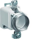 Gniazdo bezp. ceram. DII E27 1P 25A 500V TS35 zac.śr. M5 pałąk. 25mm2 LE27K-KS HAGER