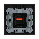 FUTURE Klawisz z nadrukiem z czerwonym okienkiem, do wyłączników: 2-biegunowego, 3-biegunowego czarn