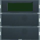 BERKER KNX system B.3/B.7 Przycisk podwójny z regulatorem temperatury i wyświetlaczem do ramki alumi