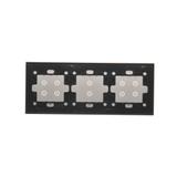 Simon 54 Touch Panel dotykowy S54 Touch 3 moduły 1 pole dotykowe + 2 pola dotykowe poziome + 1 pole dotykowe srebrna mgła DSTR3121/71 KONTAKT