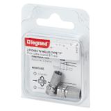 2 WTYKI ''F'' ŻEŃSKIE SKRĘCANE, Legrand