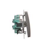 Simon Basic Łącznik schodowy podwójny z podświetleniem LED 10A 250V zaciski śrubowe stal inox BMW6/2L.01/21 KONTAKT