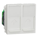 Nowa Unica, Gniazdo 2xRJ45 kat. 5e UTP, białe