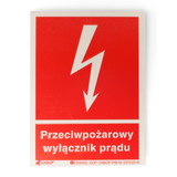 Ręczny przycisk ppoż wyłącznika prądu PWP 2Z 2LED zielony/czerwony 230V CNBOP SPAMEL