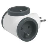 ROZGAŁĘŹNIK 3X2P+Z - BIAŁY/GRAFITOWY, Legrand