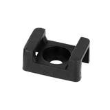 Uchwyt opaski kablowej siodełkowy przykręcany 16x11 mm otwór montażowy 3,6mm czarny 100 sztuk OR-AE-