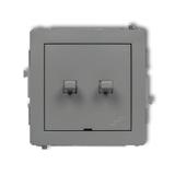DECO Mechanizm łącznika jednobiegunowego ze schodowym (wspólne zasilanie) w stylu amerykańskim szary