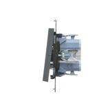 Simon 55 Przycisk zwierny /dzwonek/ szybkozłączka Grafitowy mat