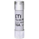 Wkładka topikowa cylindryczna PV gR 900V CH10x38 gR 16A 900V AC DC 002625033 ETI