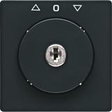 Q.x Płytka czołowa z kluczem do łącznika żaluzjowego na klucz antracyt, aksamit