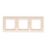 Simon 54 Premium Ramka 3-krotna PREMIUM do puszek karton-gips IP20 / IP44 kremowy