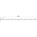 Płaskownik uziemiający 30x3.5 mm, stal nierdzewna NIRO ( V4A), dł. 3000 mm z 5 otworami 6,5x12 mm