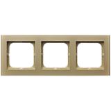 SONATA Ramka potrójna - kolor szampański złoty