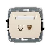 TREND Mechanizm gniazda telefonicznego pojedynczego 1xRJ11, 4-stykowy beżowy