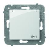 CARLA gniazdo 2P+Z IP44 z przesłonami torów prądowych białe