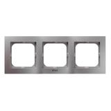 AS Ramka potrójna do łączników IP-44 - kolor srebro