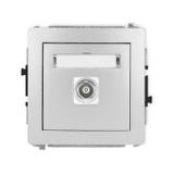 DECO Mechanizm gniazda pojedynczego BNC srebrny metalik