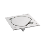 Simon Connect Wkład z pokrywą z gn.+ RJ45 kat.6 UTP z blokadą stal nierdz.